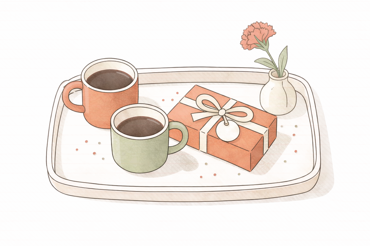 Elegant, minimal gift presentation with quality materials and thoughtful details